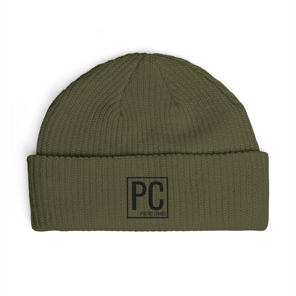 PC Logo Cuff Beanie — Knit Winter Hat with Embroidered Patch