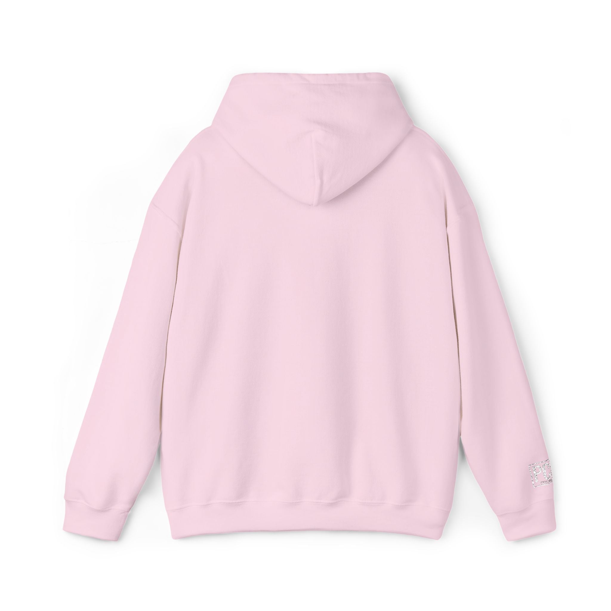 Poetic Chaos embroided white logo hoodie