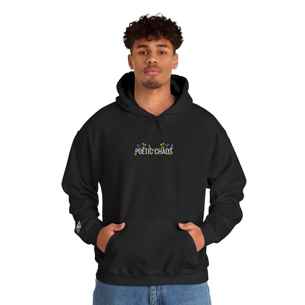 Poetic Chaos Embroided Floral Hoodie