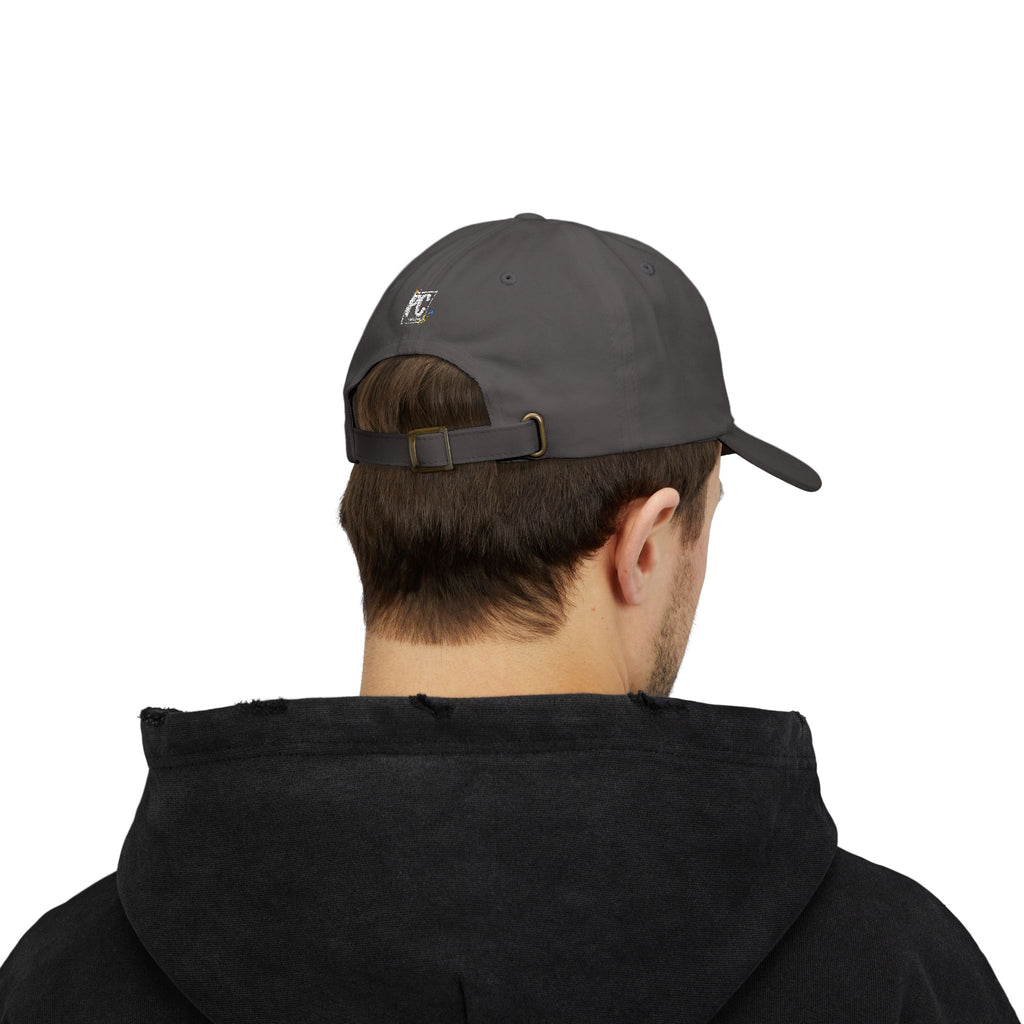 Poetic Chaos white floral logo dad cap-embroided