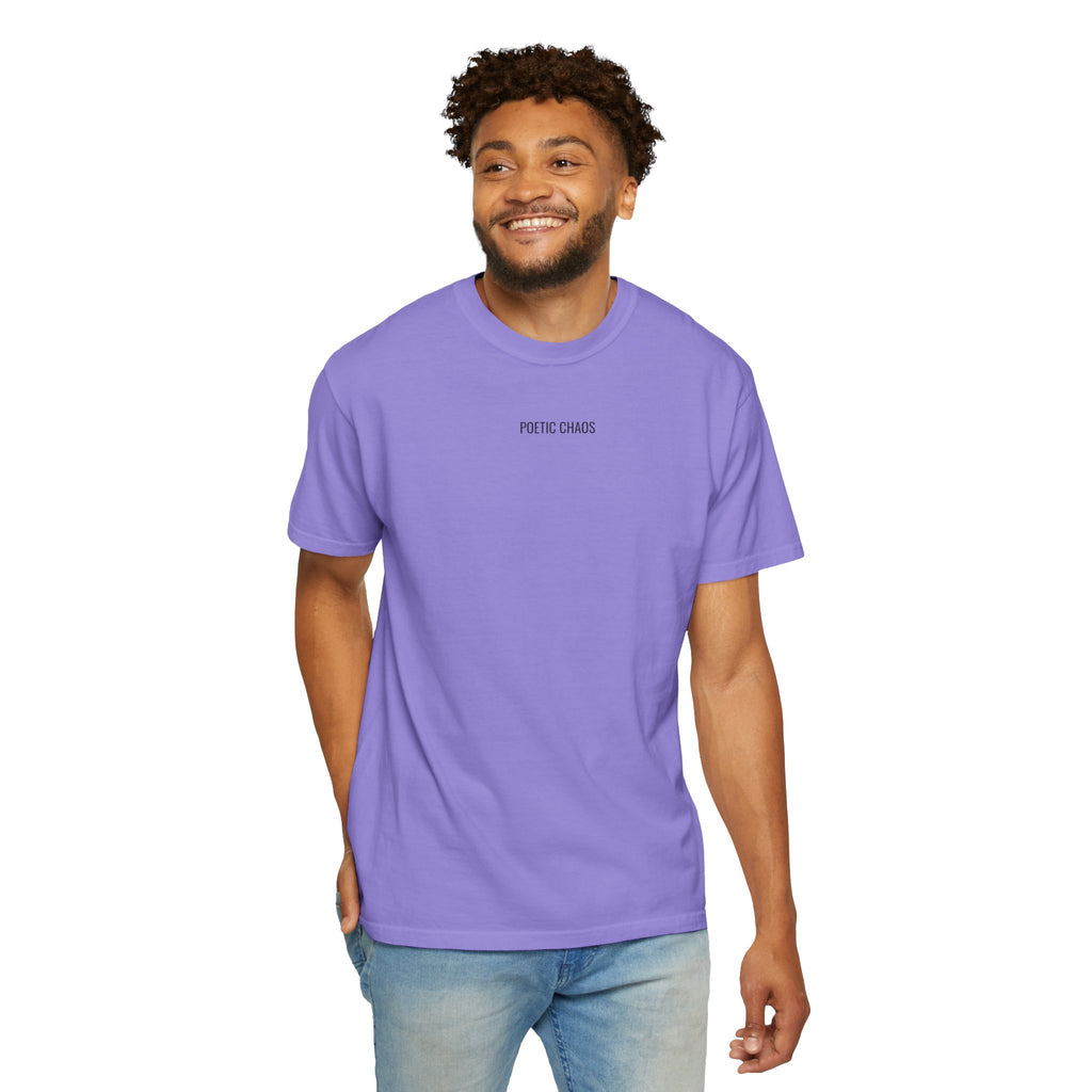 Poetic Chaos T-Shirt — Minimal Text Graphic Tee ("Poetic Chaos")