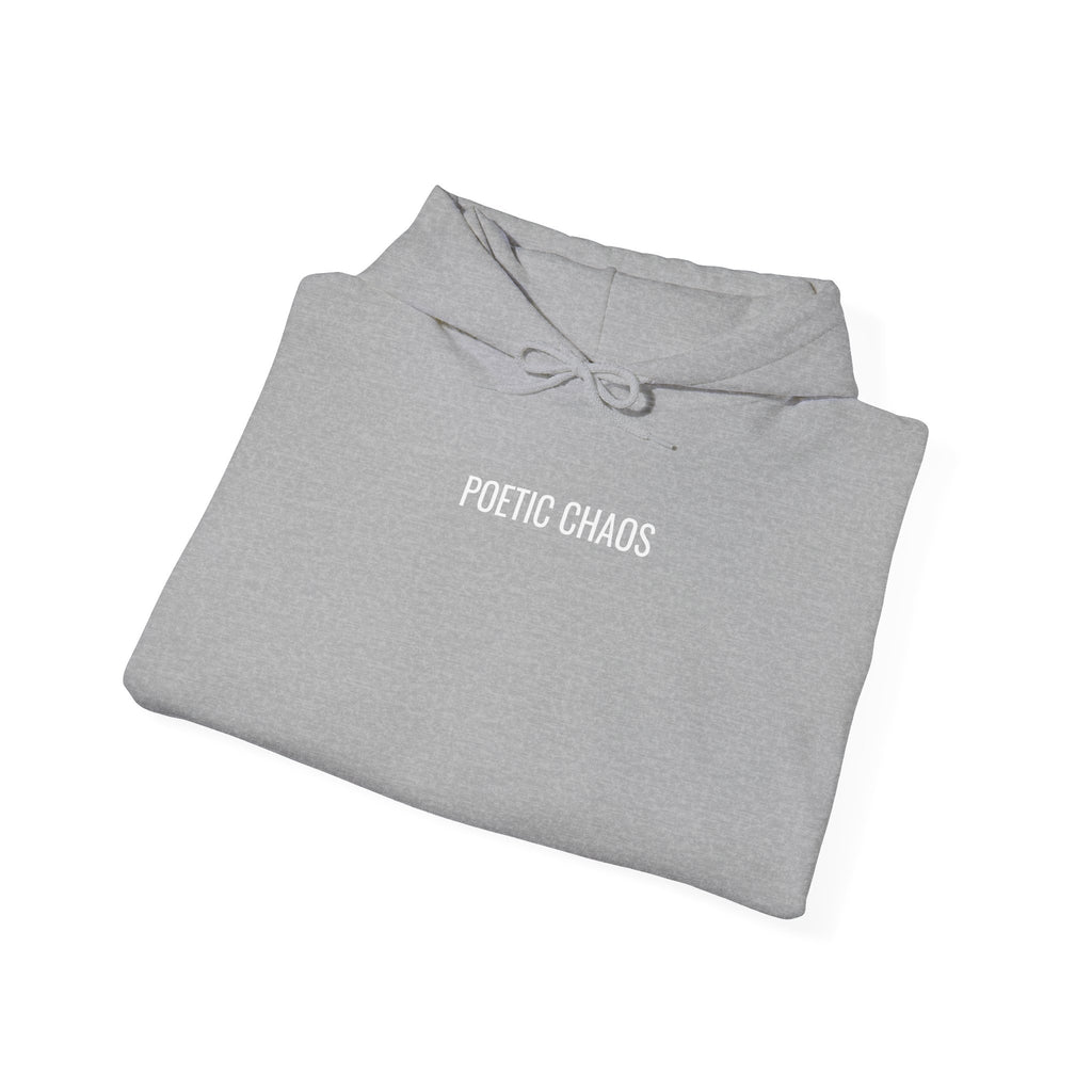 Poetic Chaos Hoodie — Minimal Black Streetwear Pullover white label