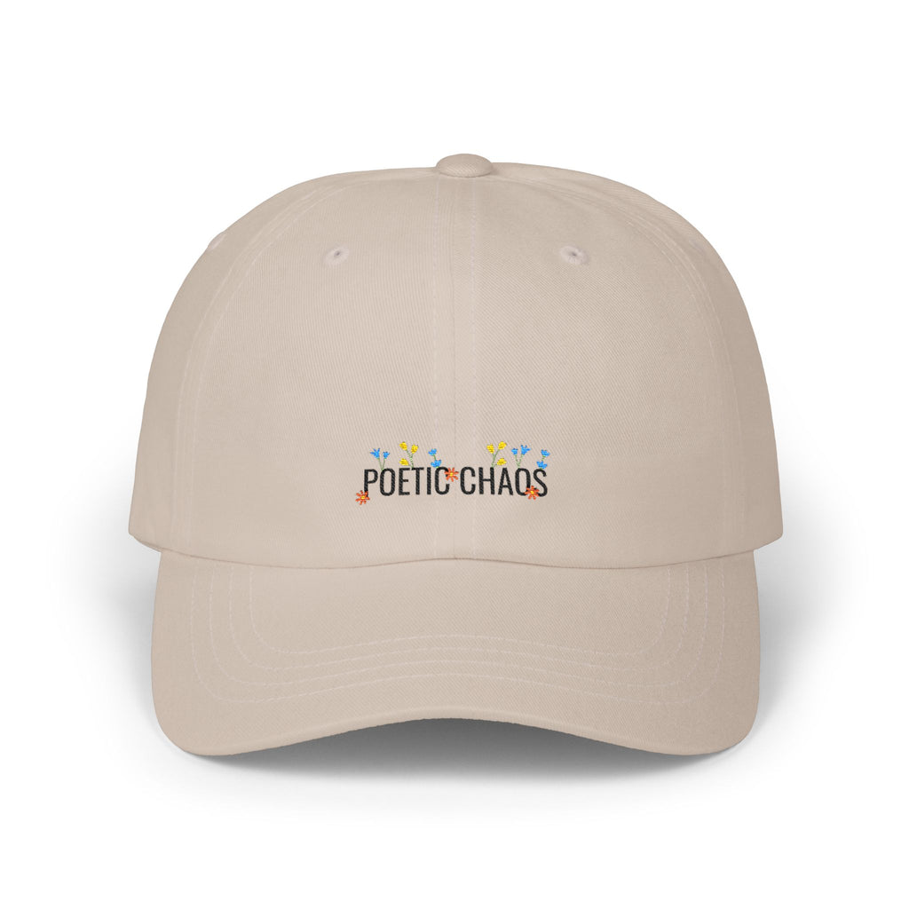 Dad Cap — "Poetic Chaos" Embroidered Floral Dad Hat