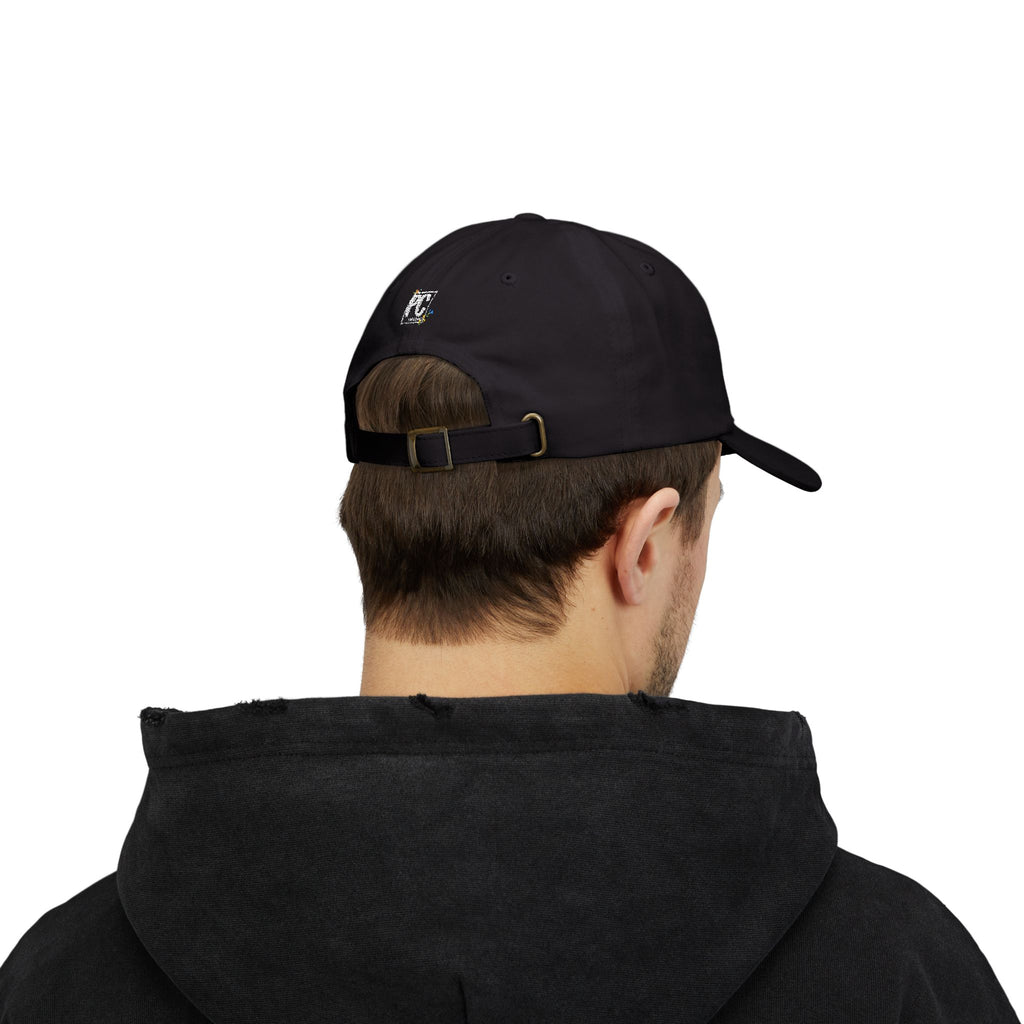 Poetic Chaos white floral logo dad cap-embroided