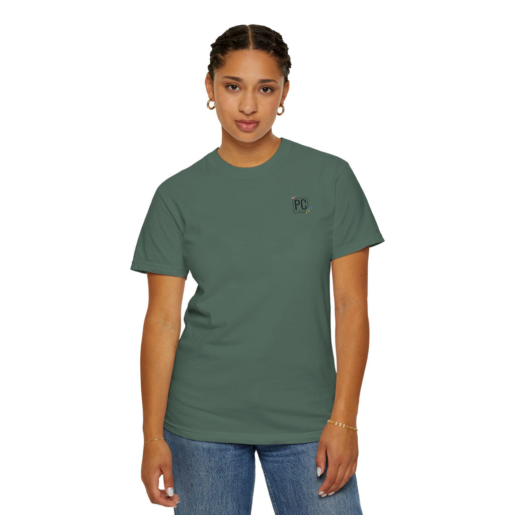 Poetic Chaos Logo T-Shirt — floral design