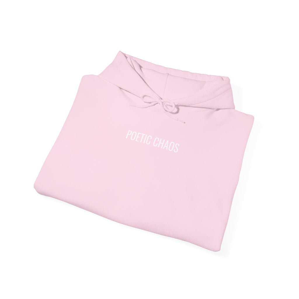Poetic Chaos Hoodie — Minimal Black Streetwear Pullover white label