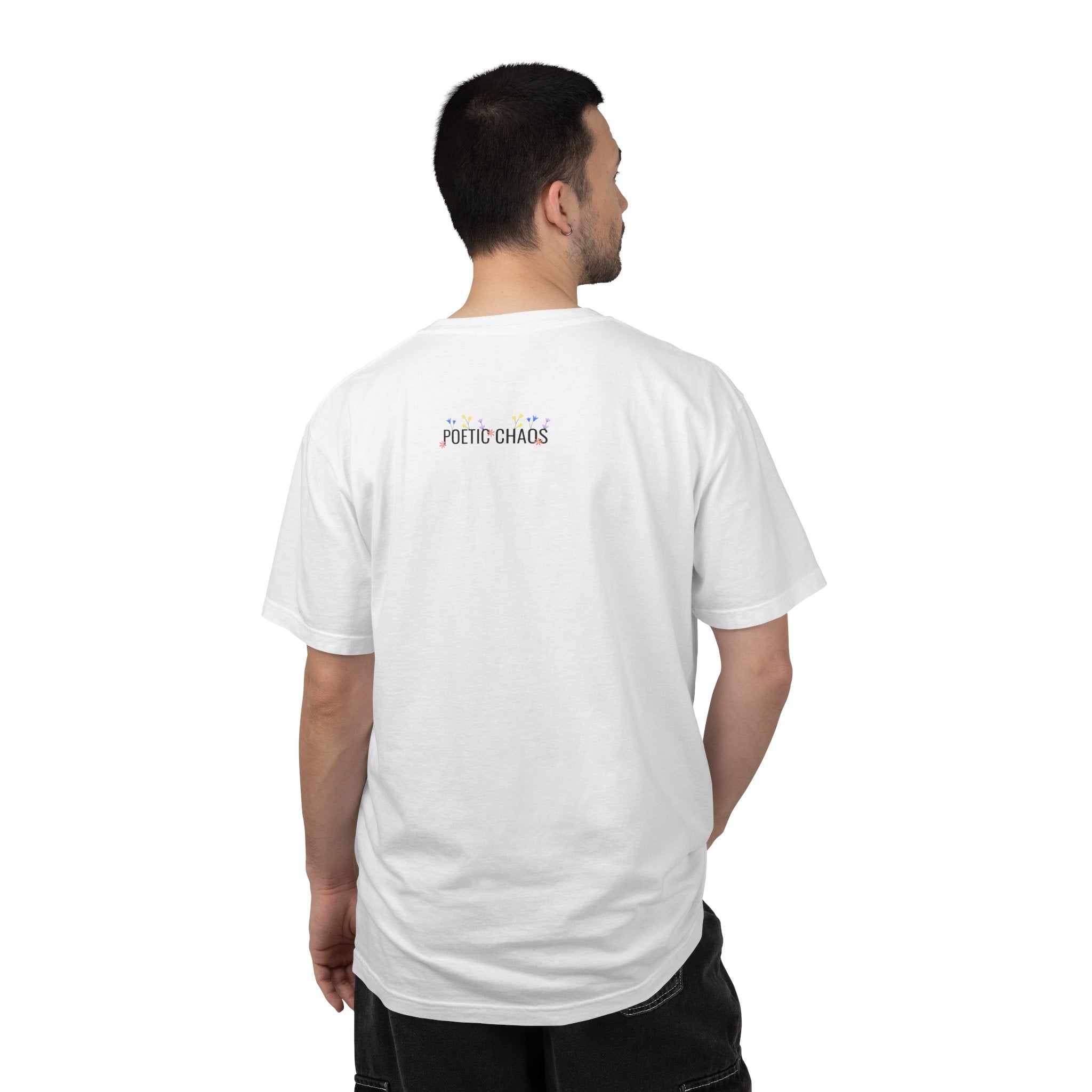 Poetic Chaos Logo T-Shirt — floral design