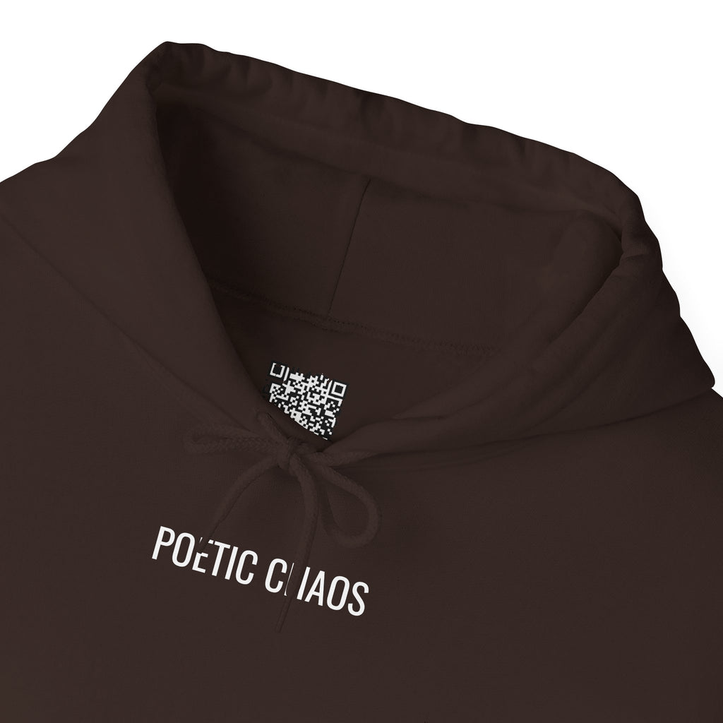 Poetic Chaos Hoodie — Minimal Black Streetwear Pullover white label