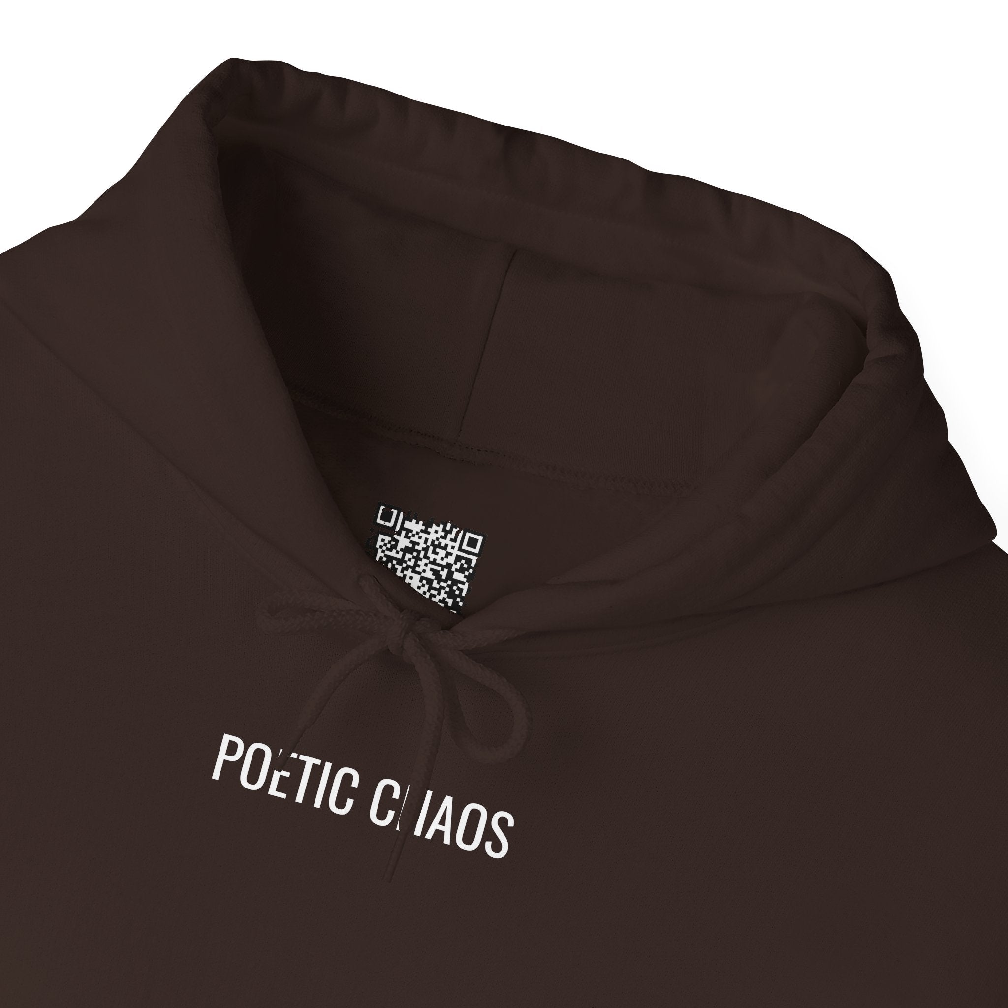 Poetic Chaos Hoodie — Minimal Black Streetwear Pullover white label