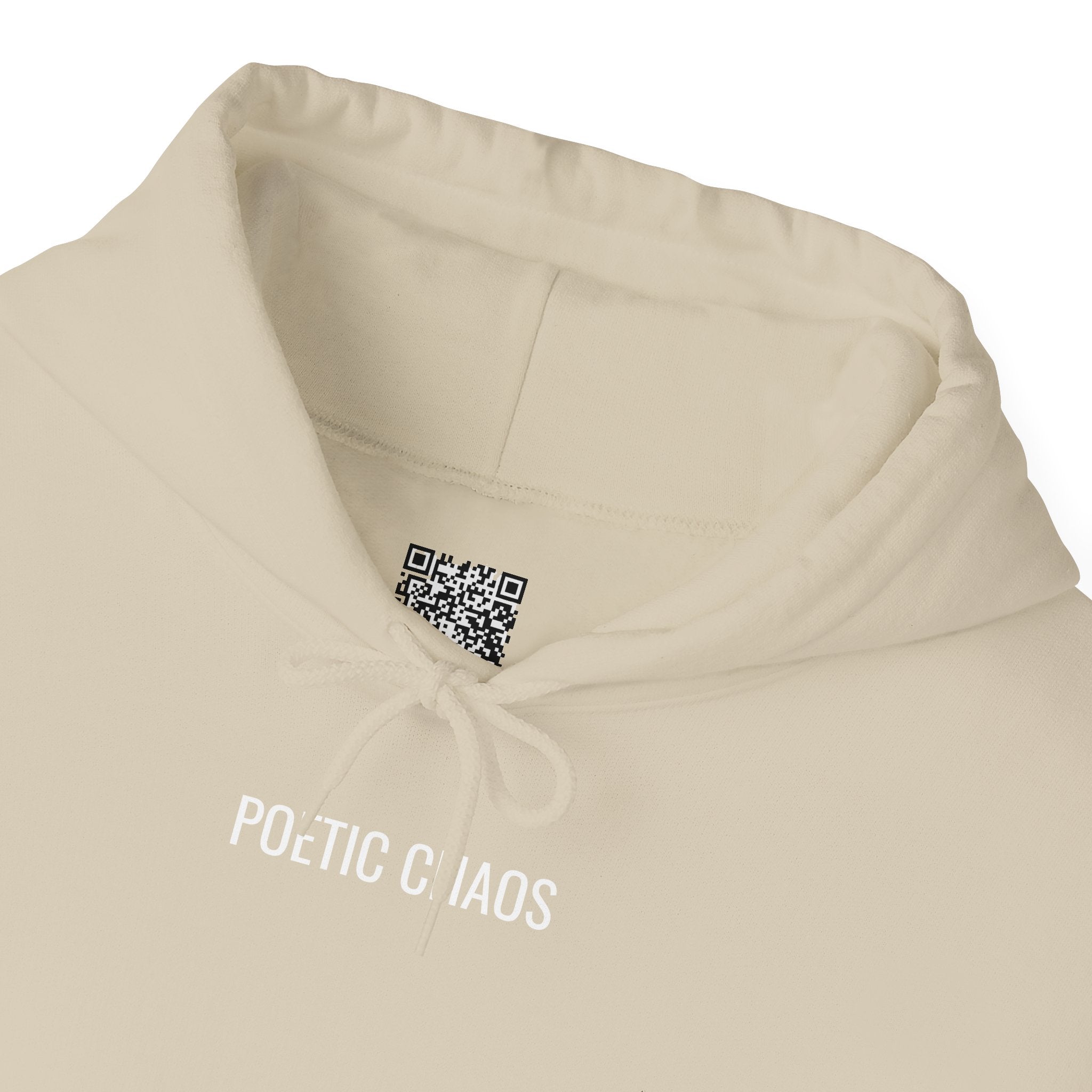 Poetic Chaos Hoodie — Minimal Black Streetwear Pullover white label