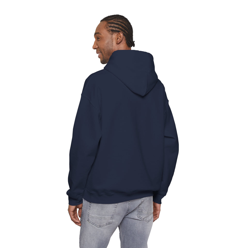 Poetic Chaos Hoodie — Small Chest white floral Logo & Sleeve Emblem