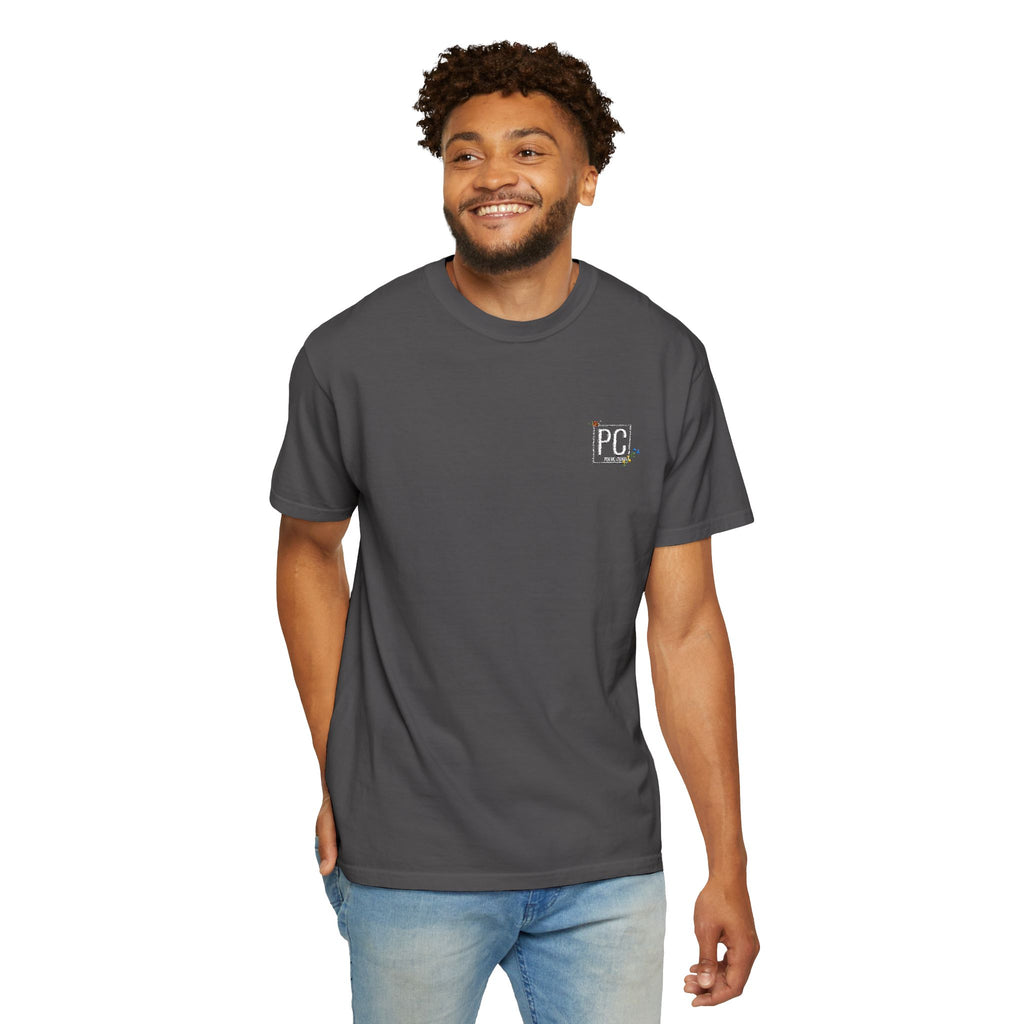 Poetic Chaos embroided white floral logo