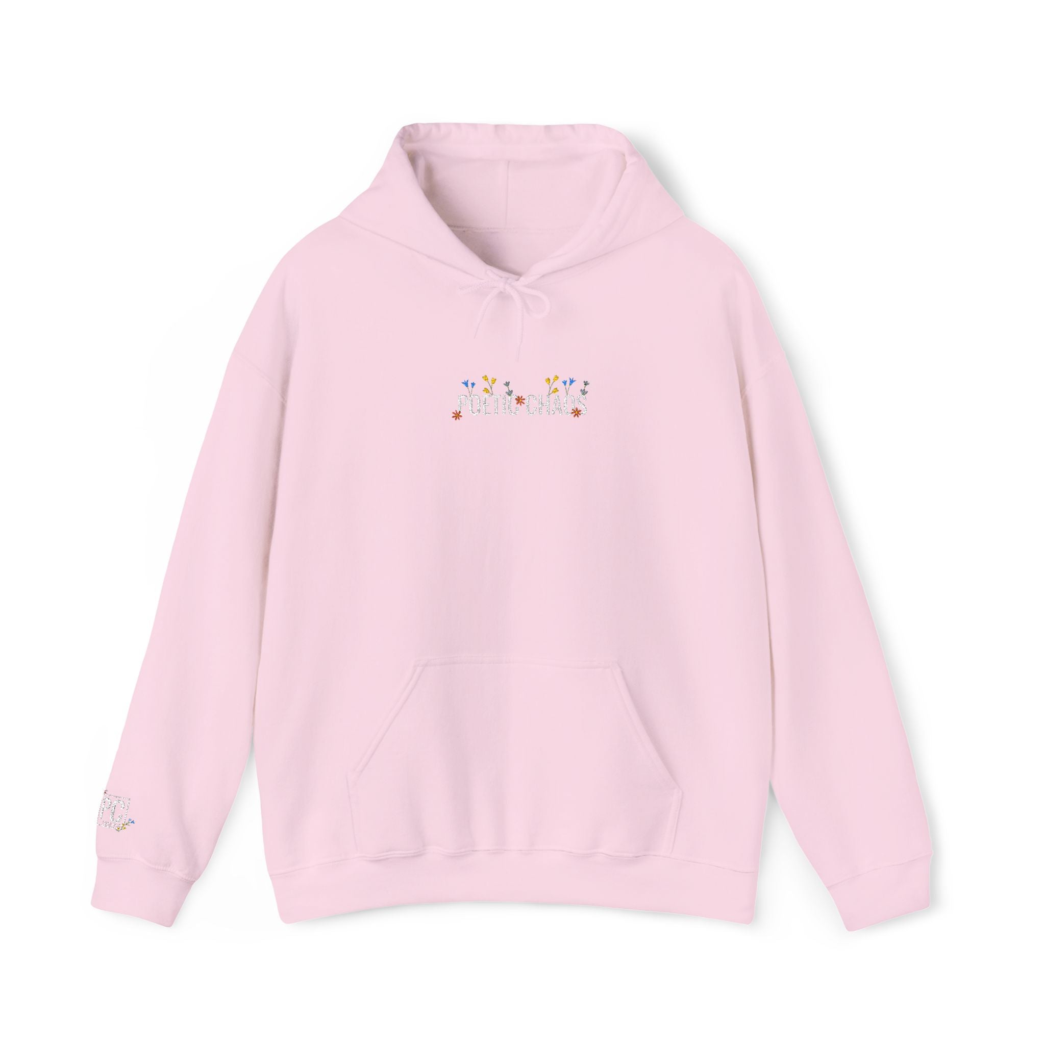 Poetic Chaos Embroided Floral Hoodie