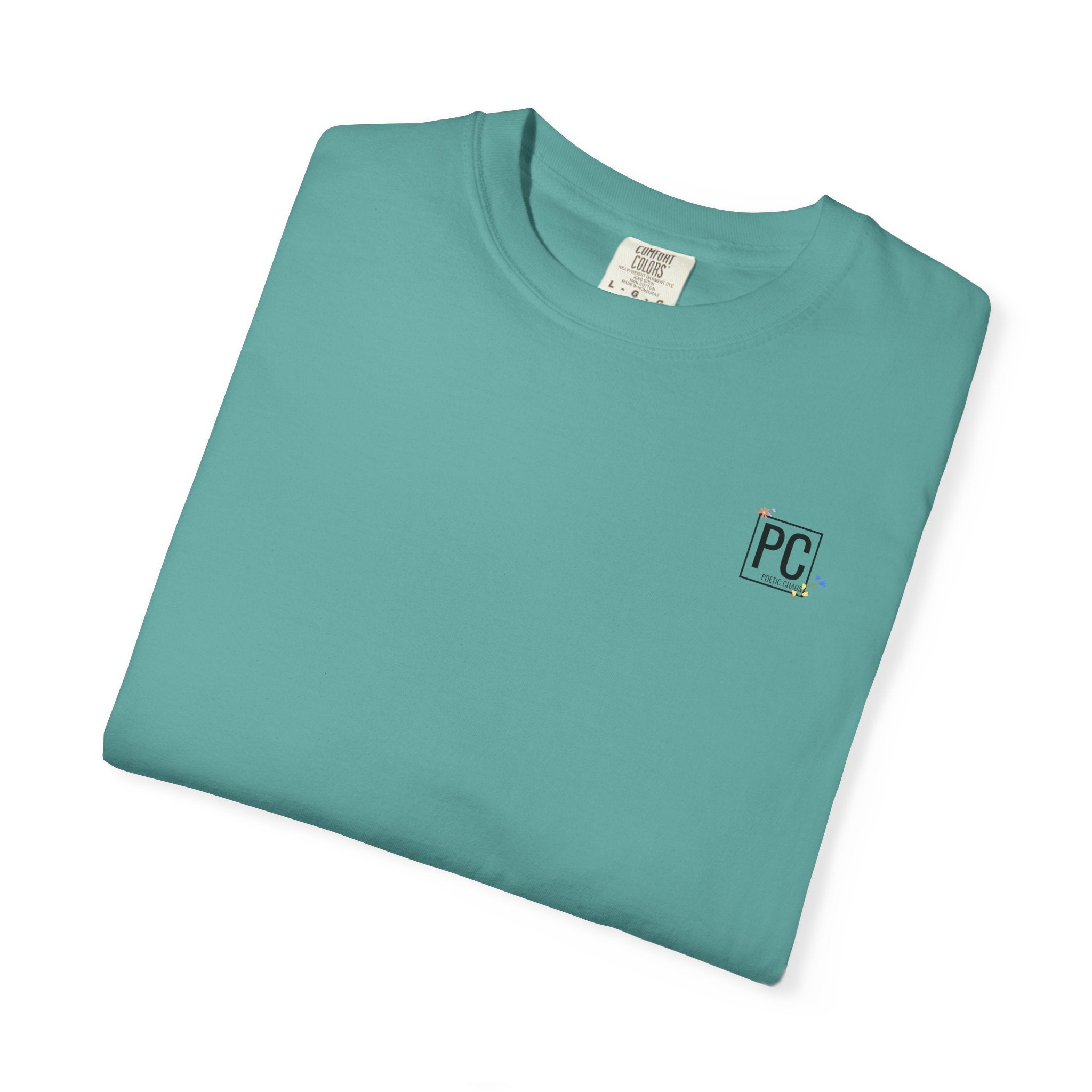 Poetic Chaos Logo T-Shirt — floral design