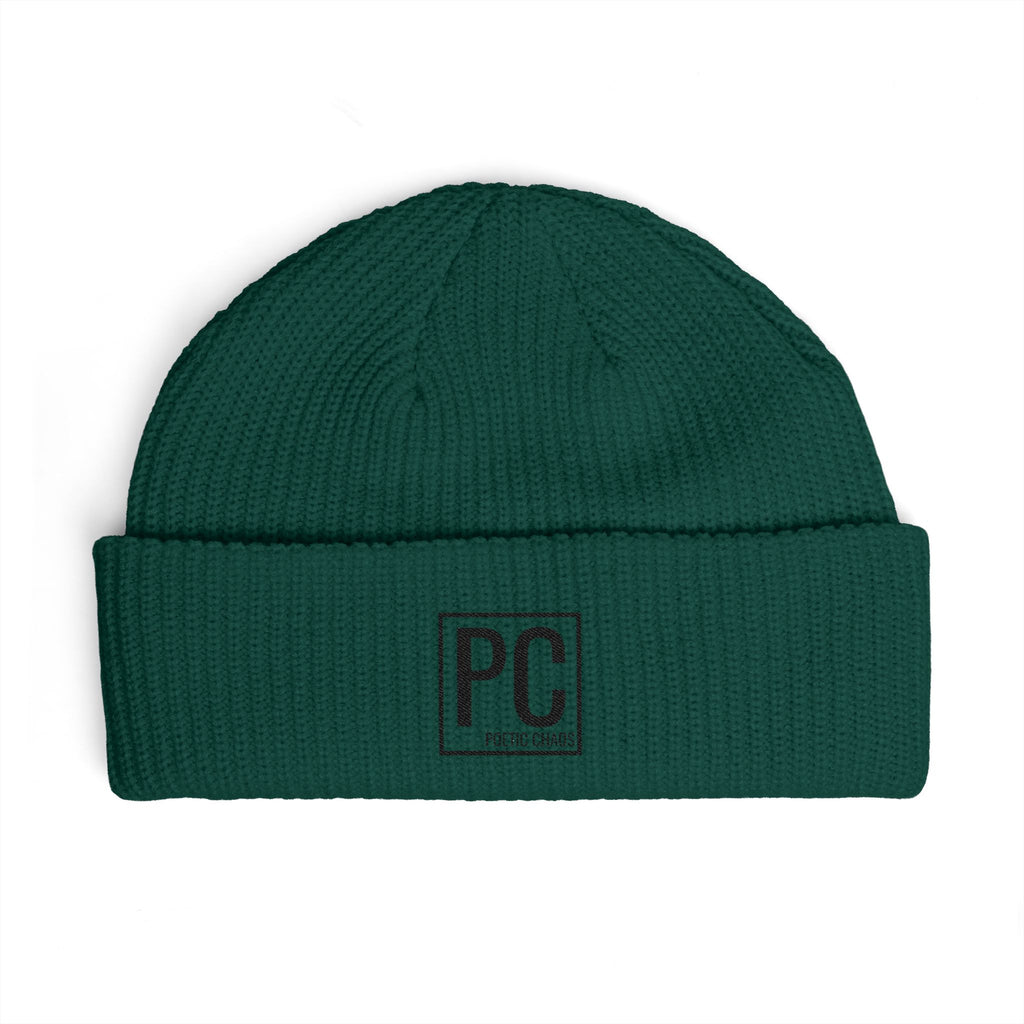 PC Logo Cuff Beanie — Knit Winter Hat with Embroidered Patch