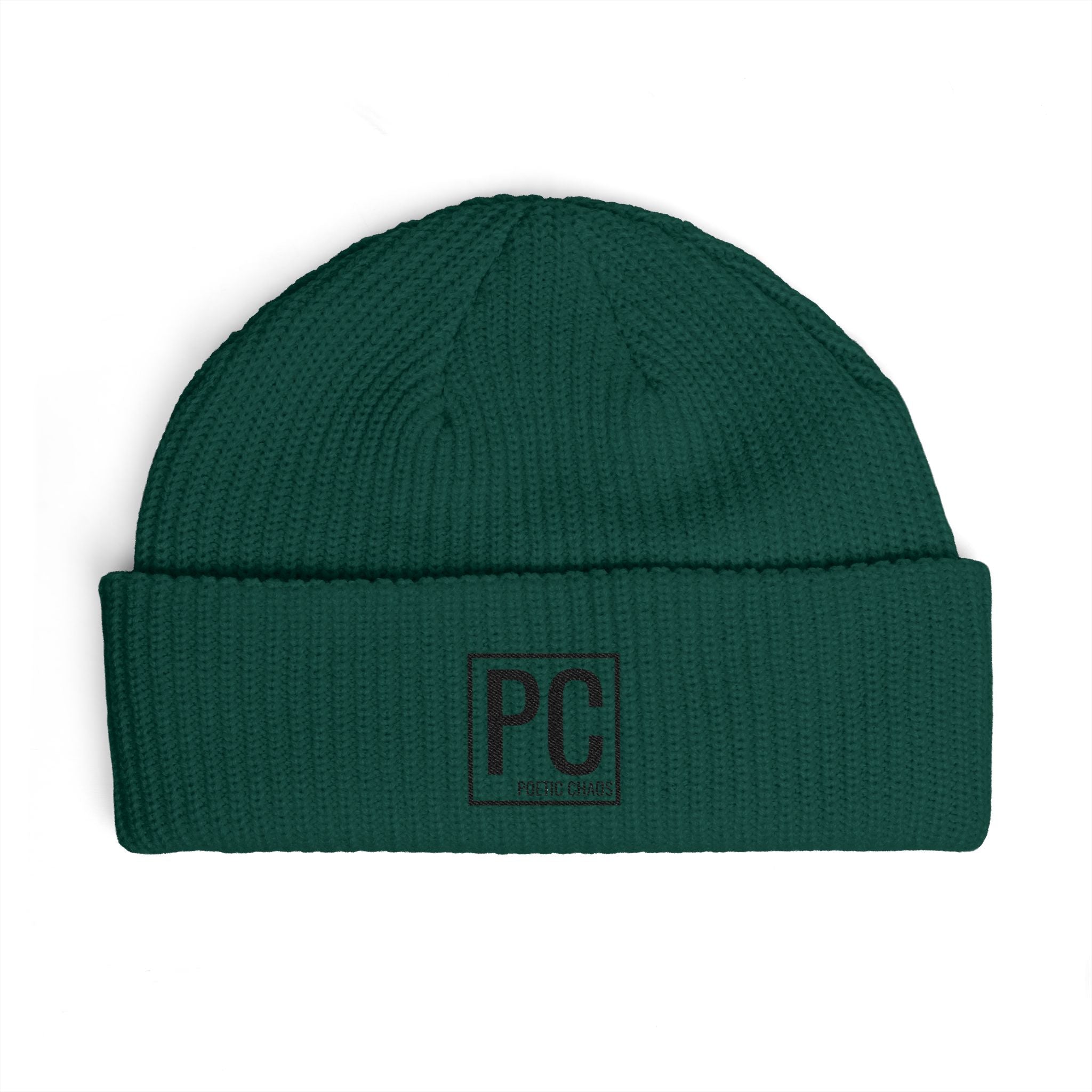 PC Logo Cuff Beanie — Knit Winter Hat with Embroidered Patch