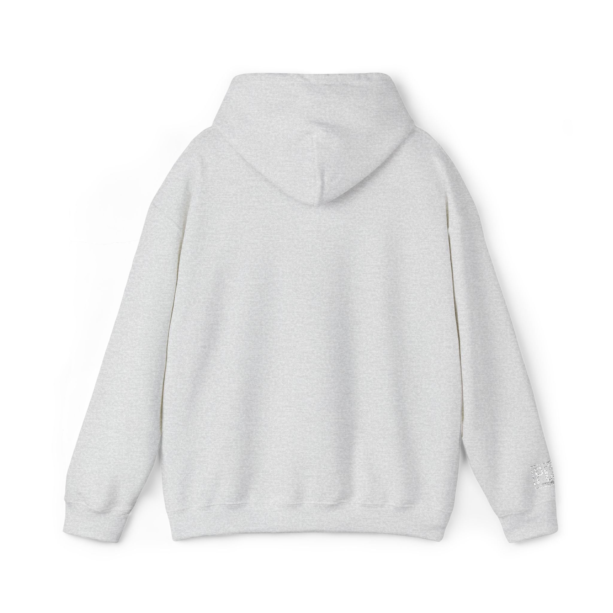 Poetic Chaos embroided white logo hoodie