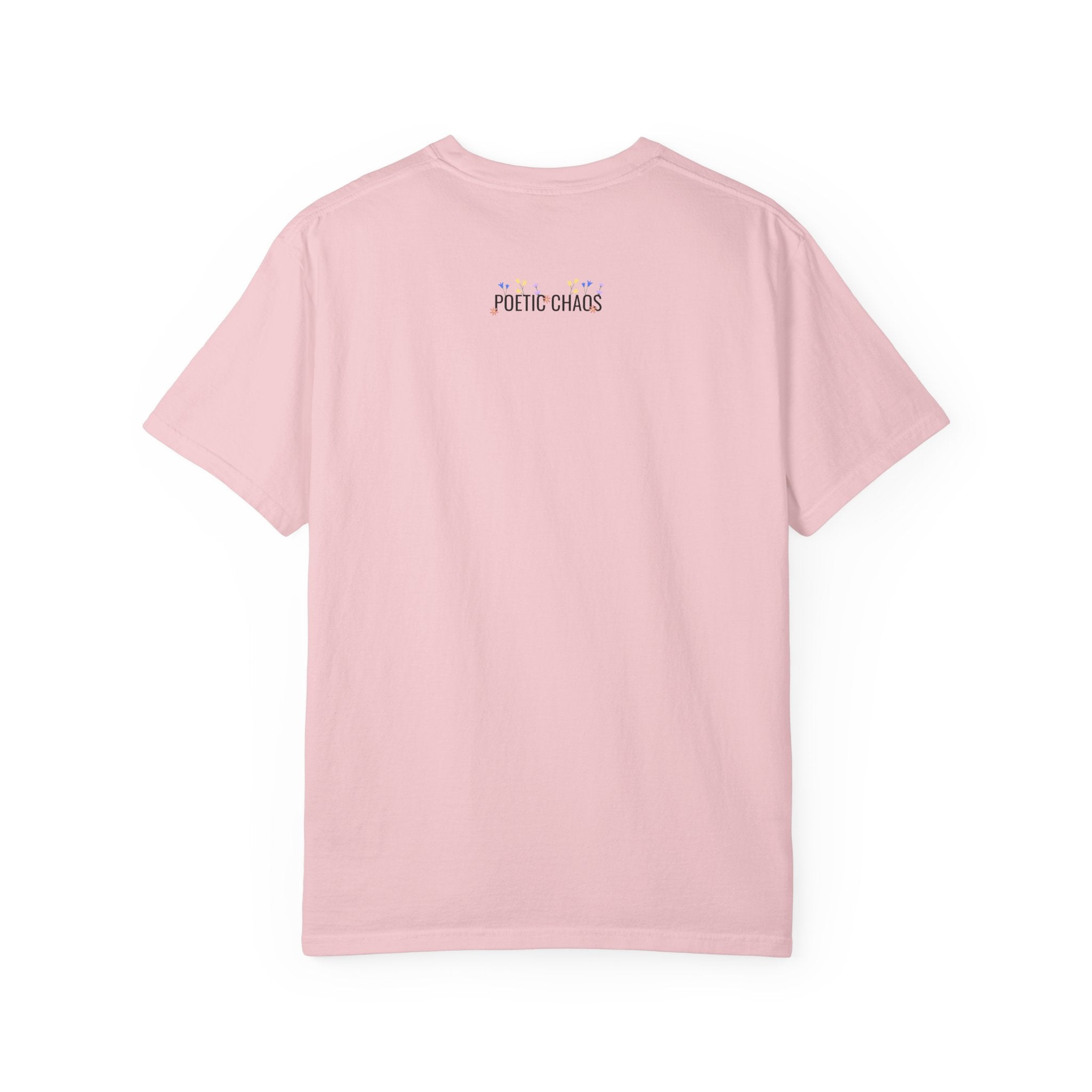 Poetic Chaos Logo T-Shirt — floral design