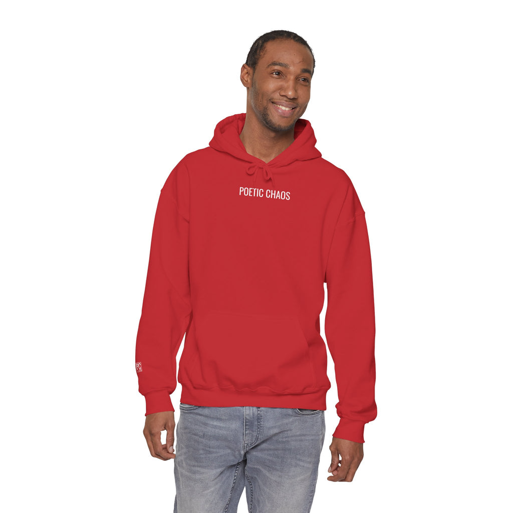 Poetic Chaos Hoodie — Minimal Black Streetwear Pullover white label