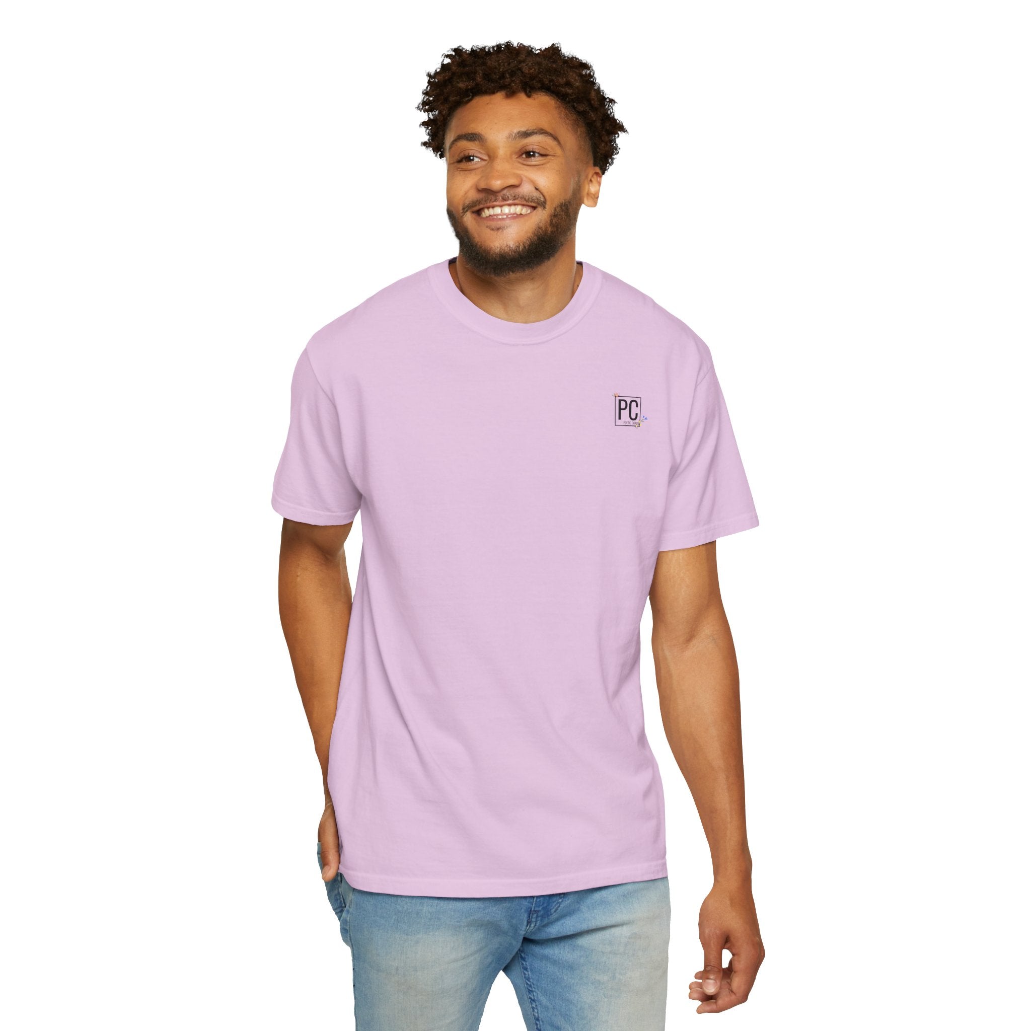 Poetic Chaos Logo T-Shirt — floral design