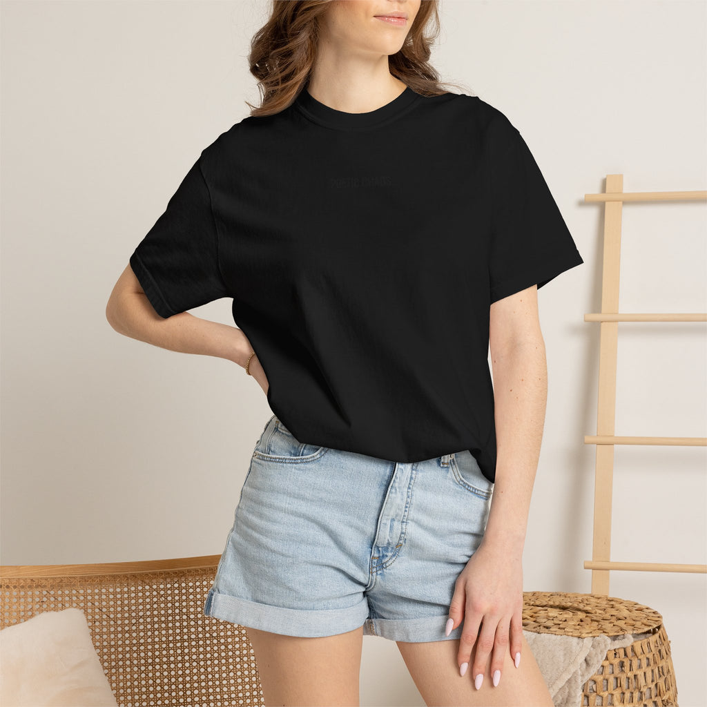 Poetic Chaos T-Shirt — Minimal Text Graphic Tee ("Poetic Chaos")