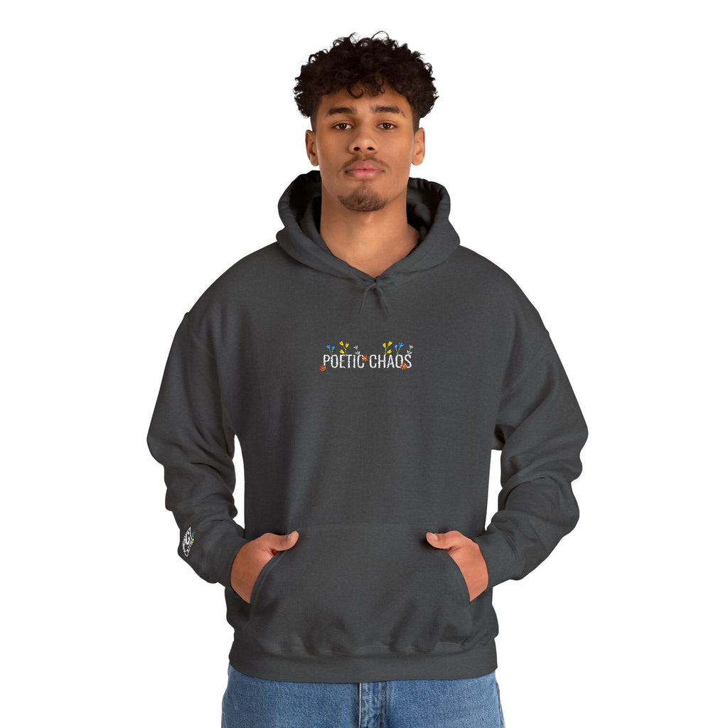Poetic Chaos Embroided Floral Hoodie