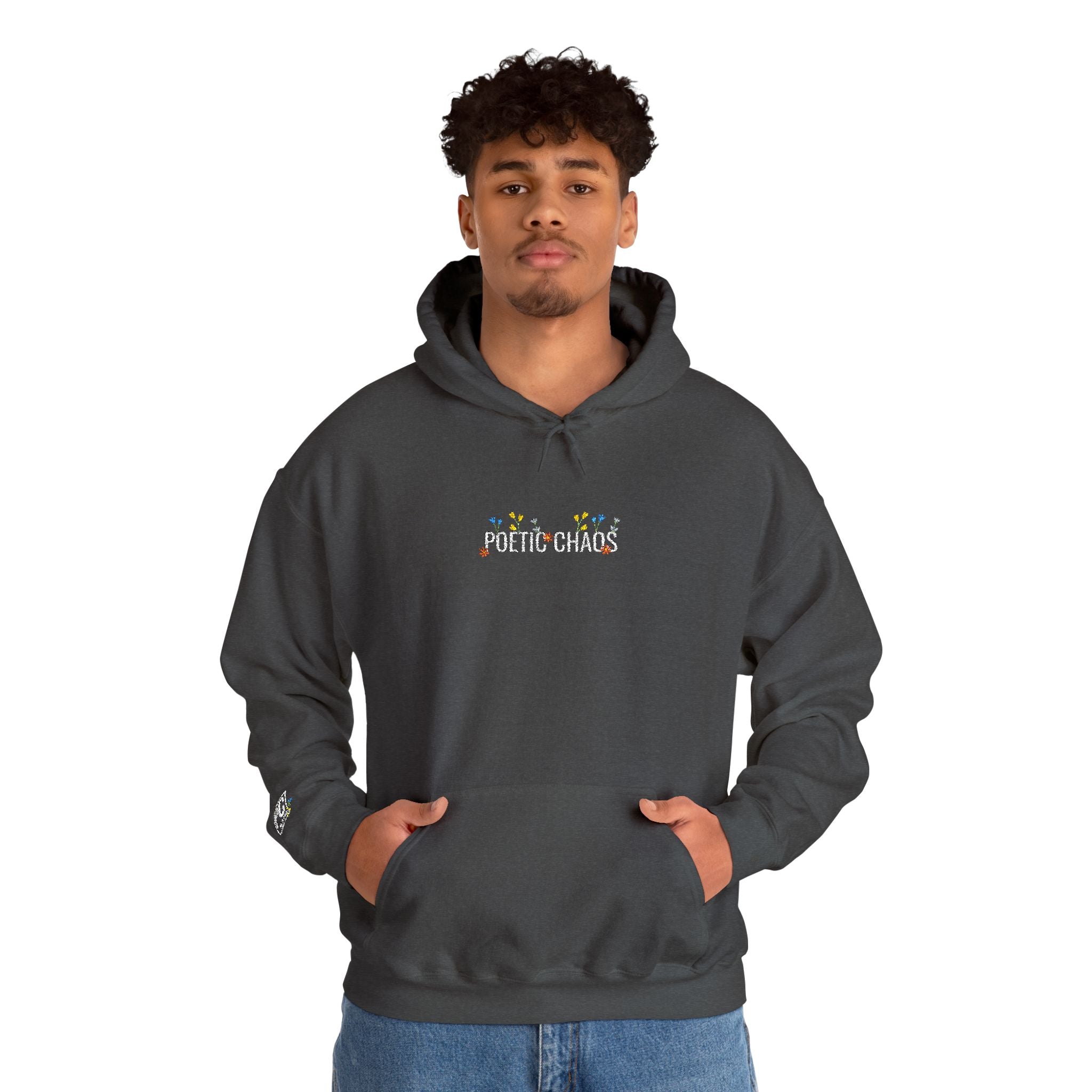 Poetic Chaos Embroided Floral Hoodie