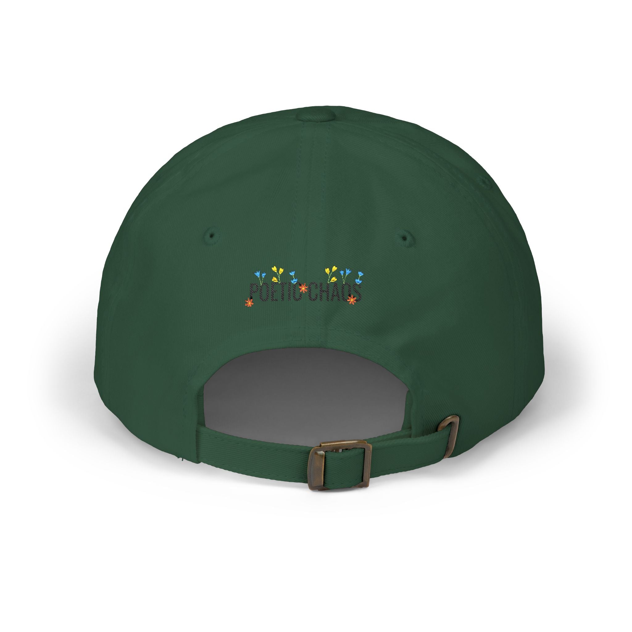 Dad Cap — 'PC' floral Logo & "Poetic Chaos" Embroidered Casual Baseball Hat