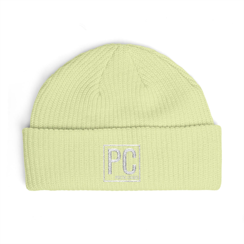 Poetic Chaos white PC Logo Cuff Beanie