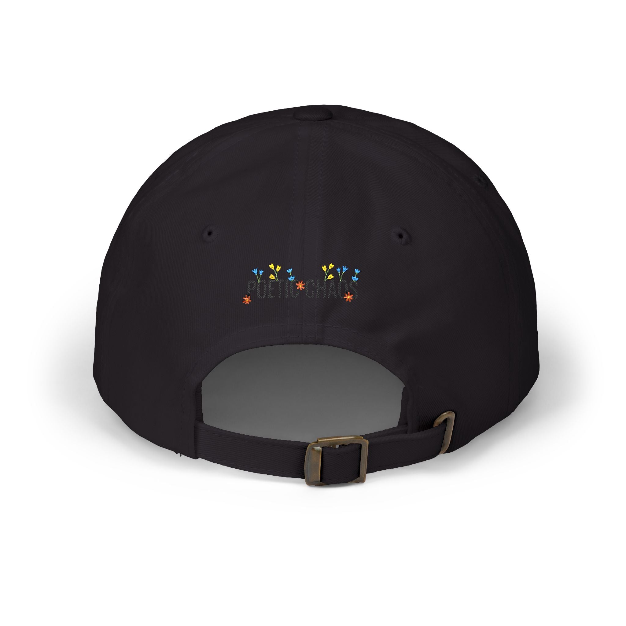 Dad Cap — 'PC' floral Logo & "Poetic Chaos" Embroidered Casual Baseball Hat