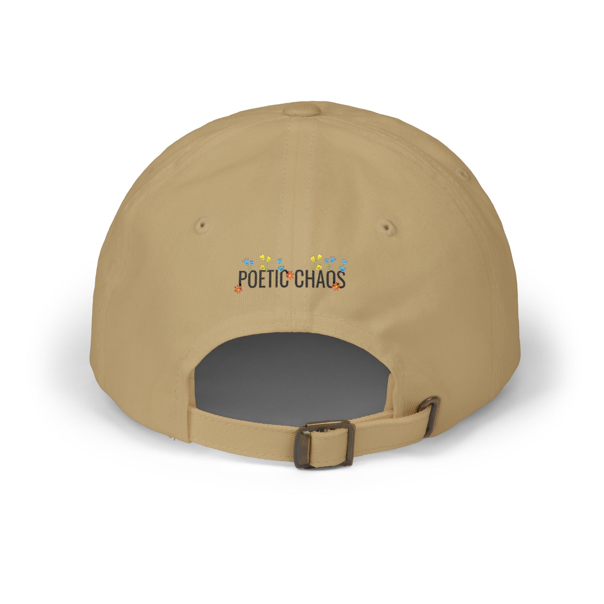Dad Cap — 'PC' floral Logo & "Poetic Chaos" Embroidered Casual Baseball Hat