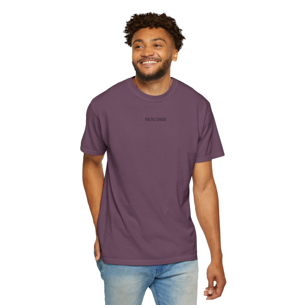 Poetic Chaos T-Shirt — Minimal Text Graphic Tee ("Poetic Chaos")