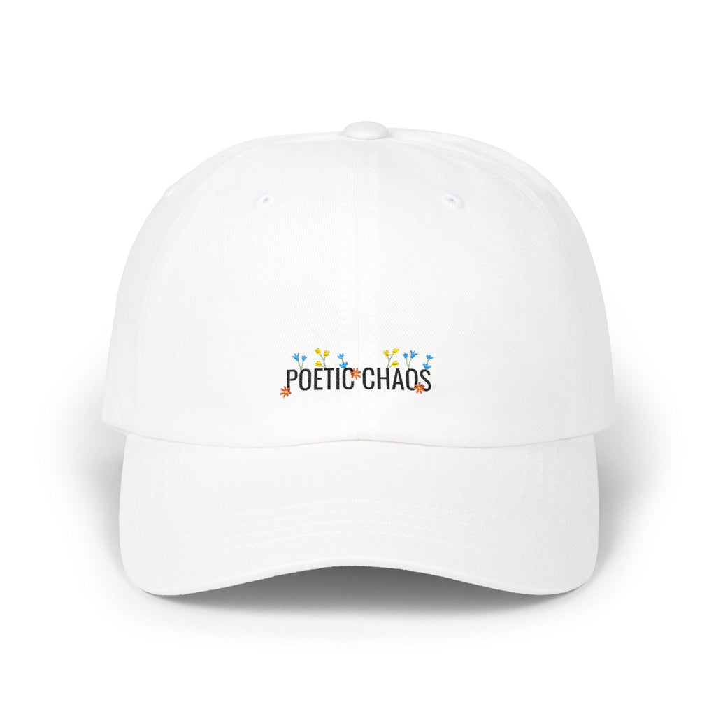 Dad Cap — "Poetic Chaos" Embroidered Floral Dad Hat