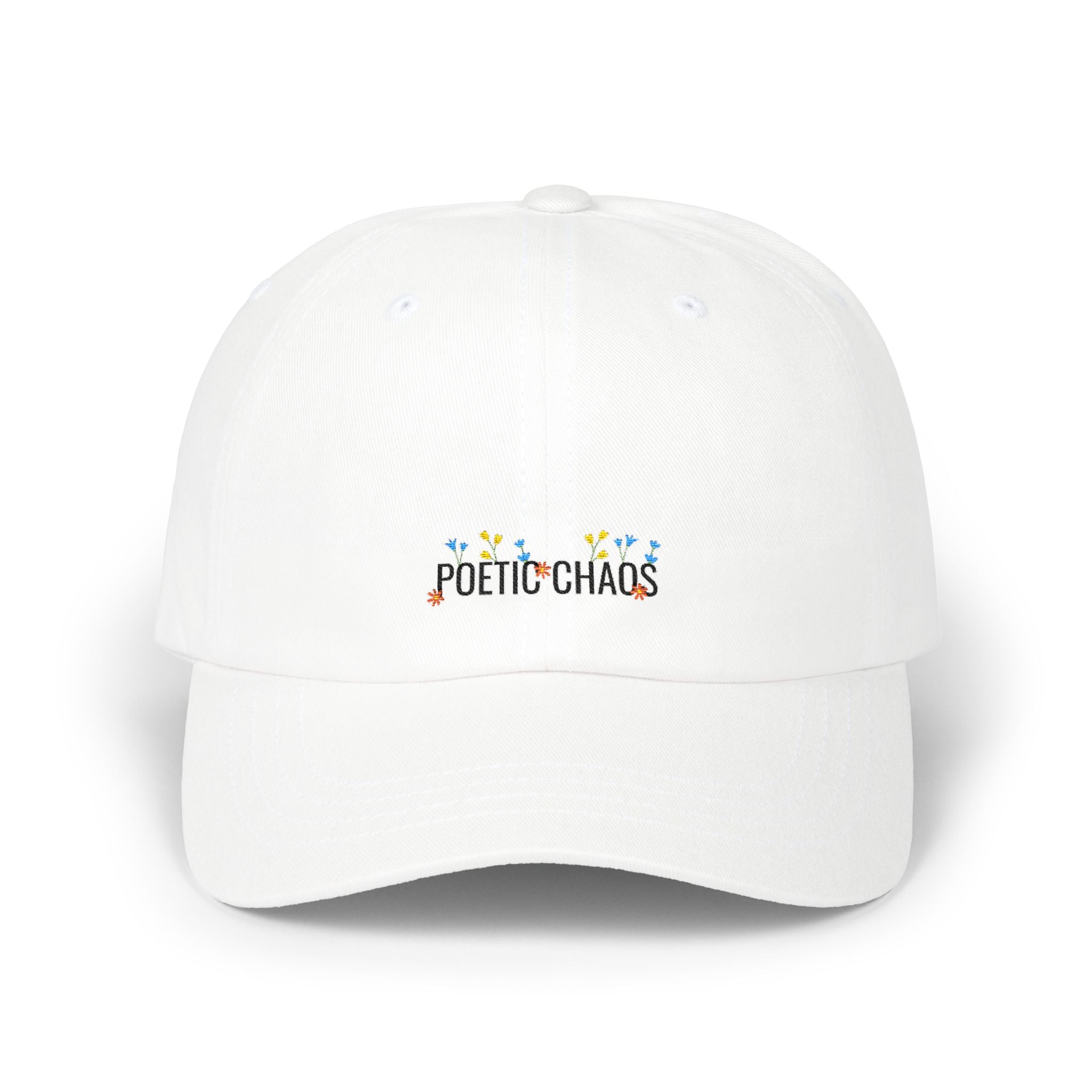 Dad Cap — "Poetic Chaos" Embroidered Floral Dad Hat