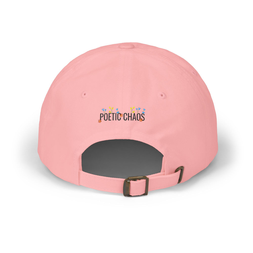 Dad Cap — 'PC' floral Logo & "Poetic Chaos" Embroidered Casual Baseball Hat
