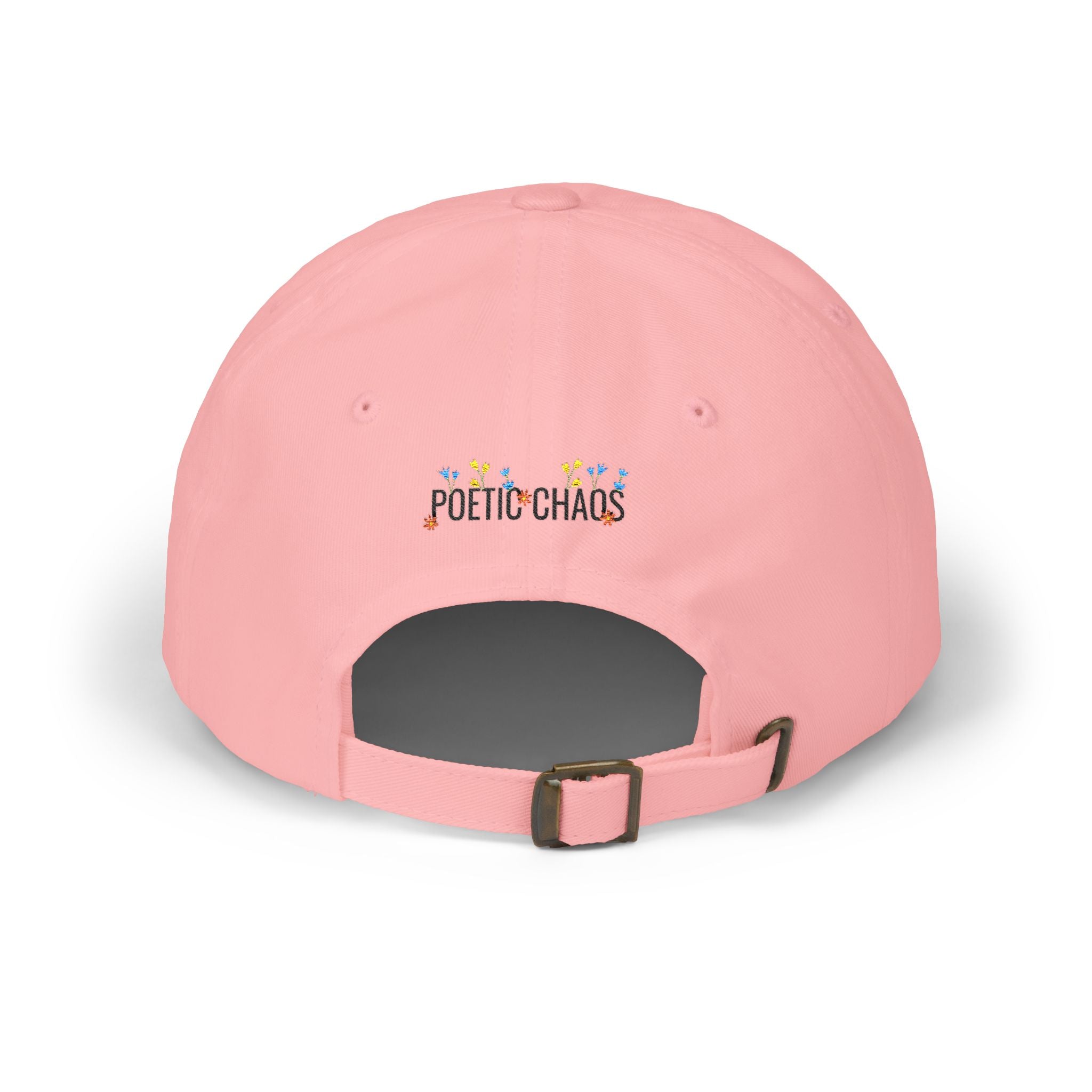 Dad Cap — 'PC' floral Logo & "Poetic Chaos" Embroidered Casual Baseball Hat