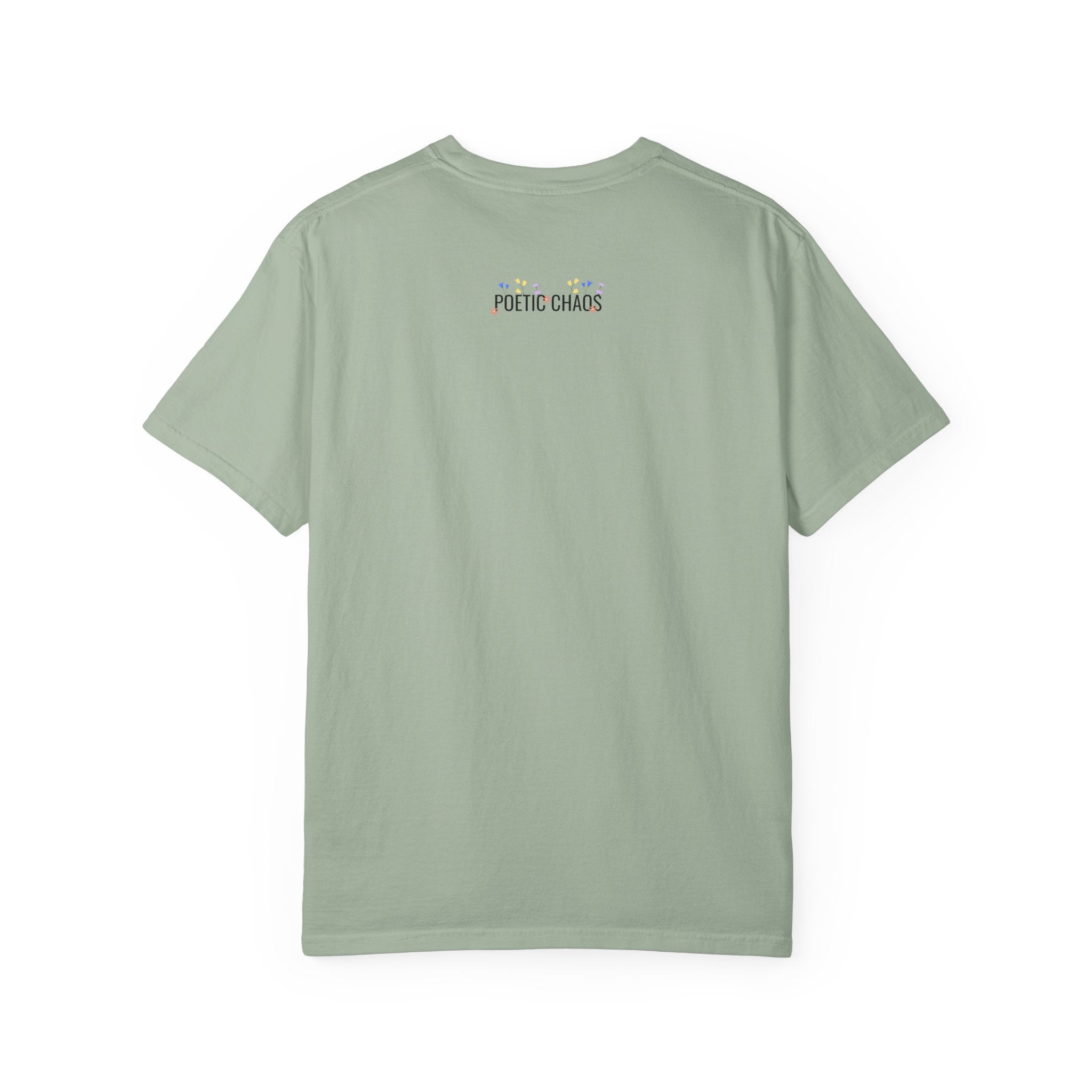 Poetic Chaos Logo T-Shirt — floral design