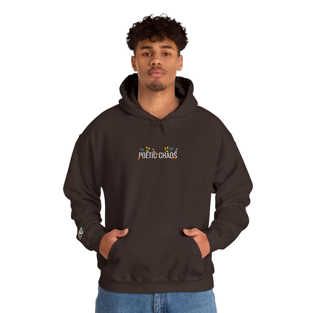 Poetic Chaos Embroided Floral Hoodie