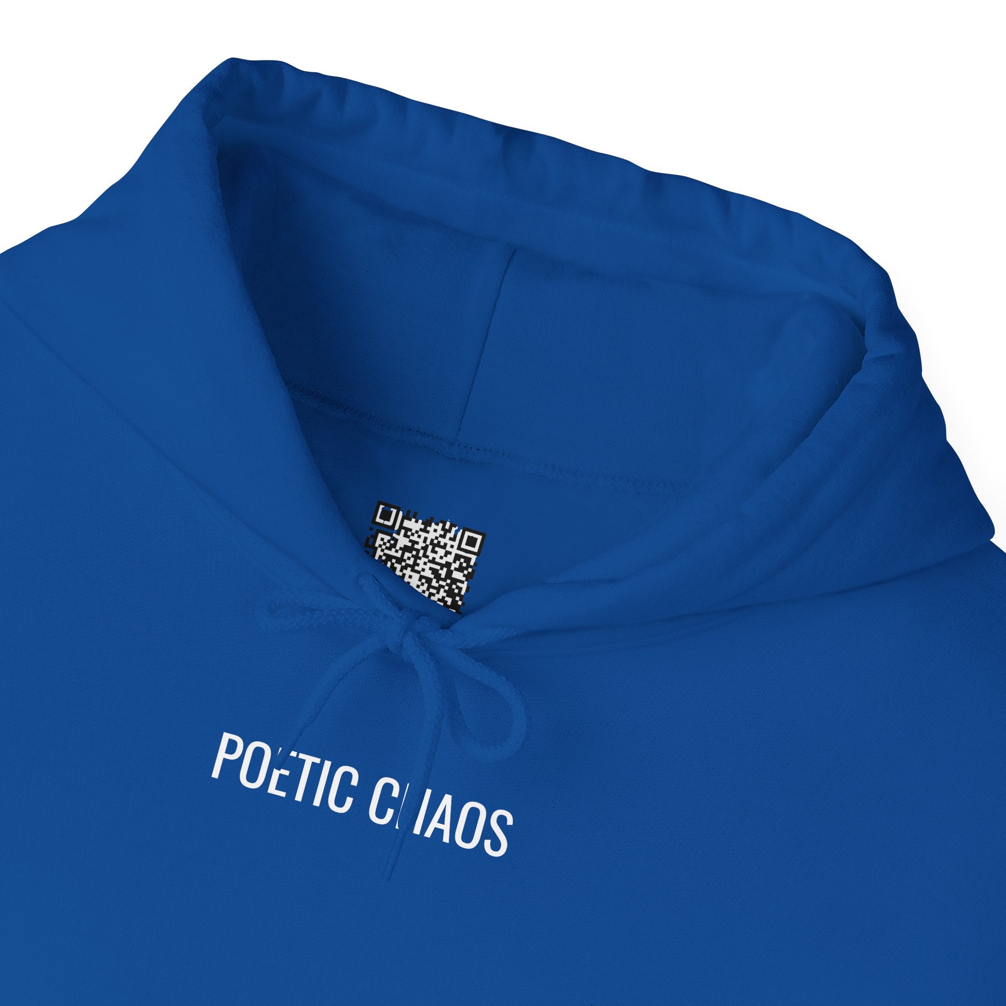 Poetic Chaos Hoodie — Minimal Black Streetwear Pullover white label