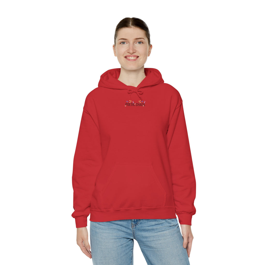 Minimalist 'Pale Chaos' Hoodie – Subtle Text floral Logo Pullover