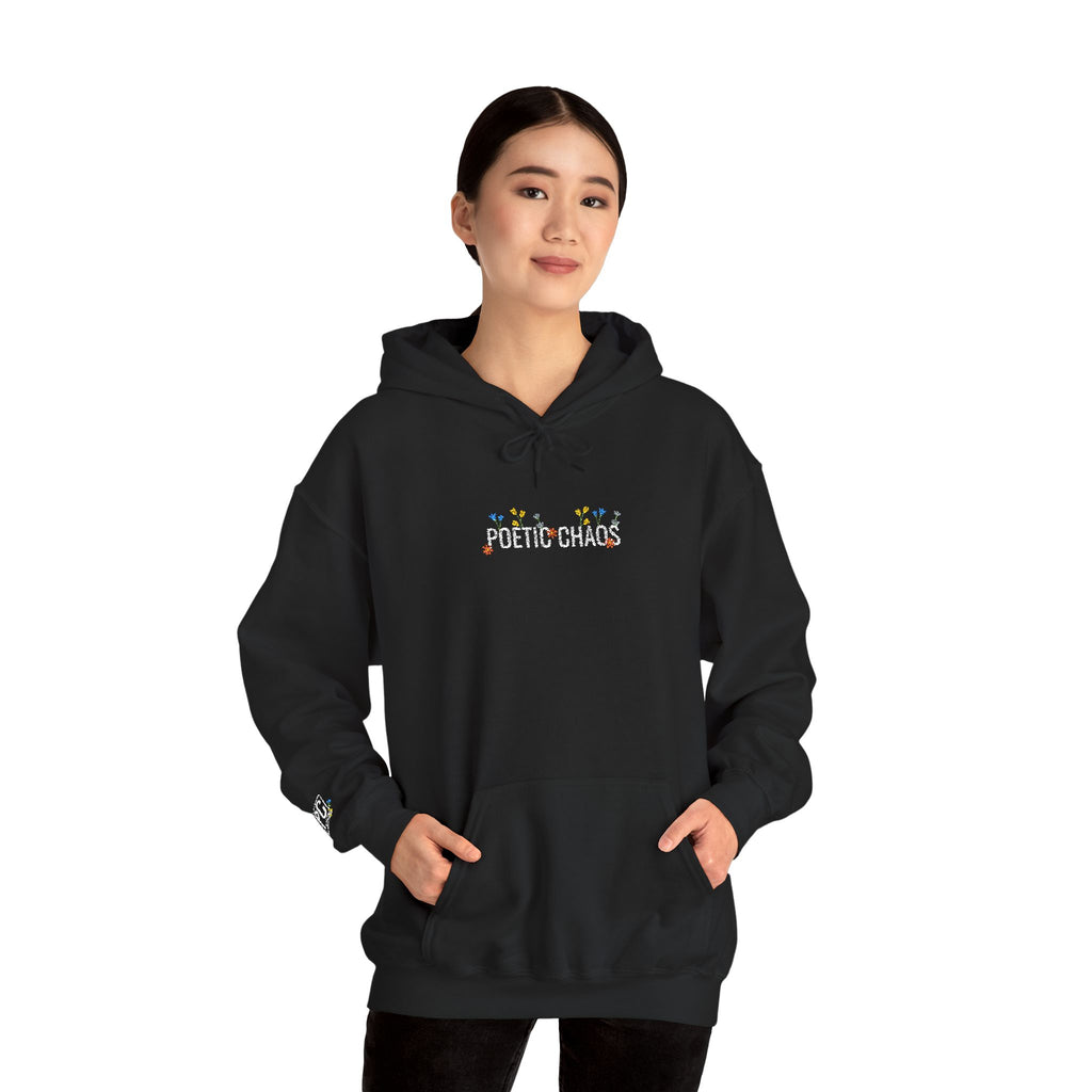 Poetic Chaos Embroided Floral Hoodie