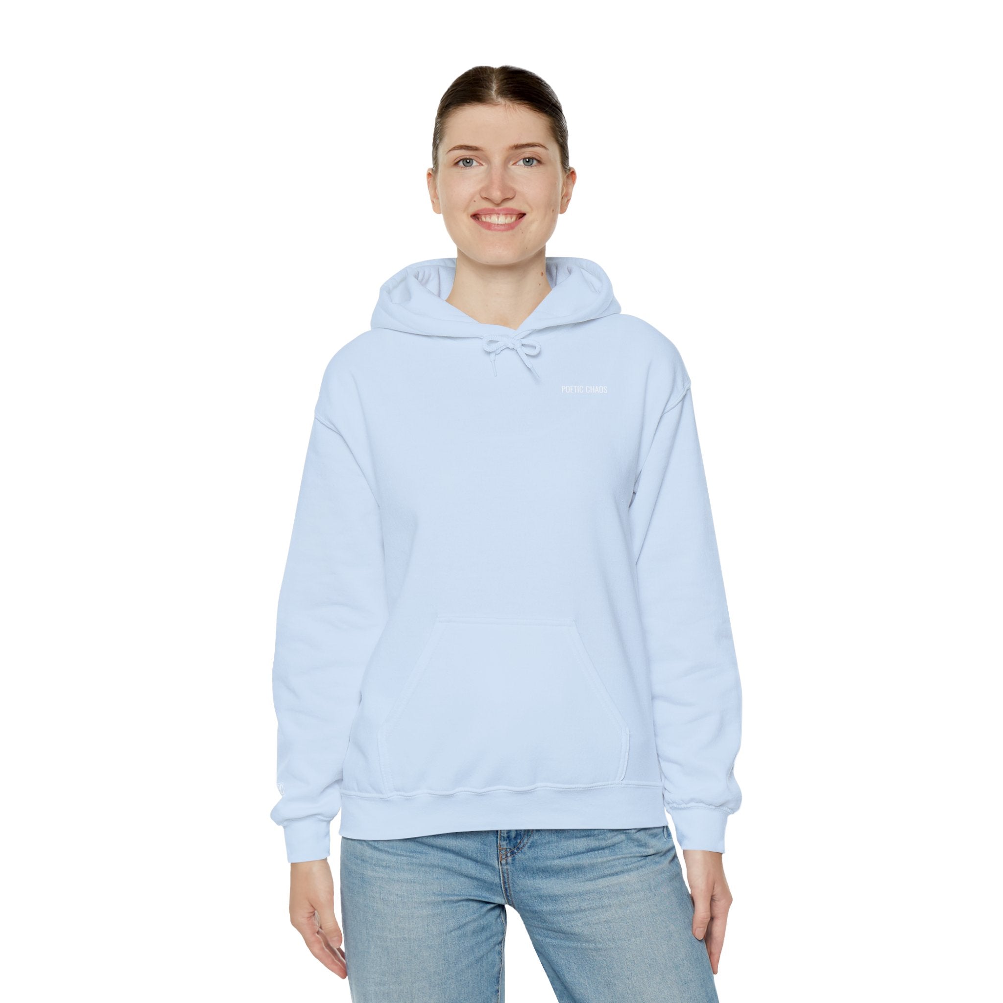 Poetic Chaos Hoodie –White label logo Cozy Streetwear Pullover
