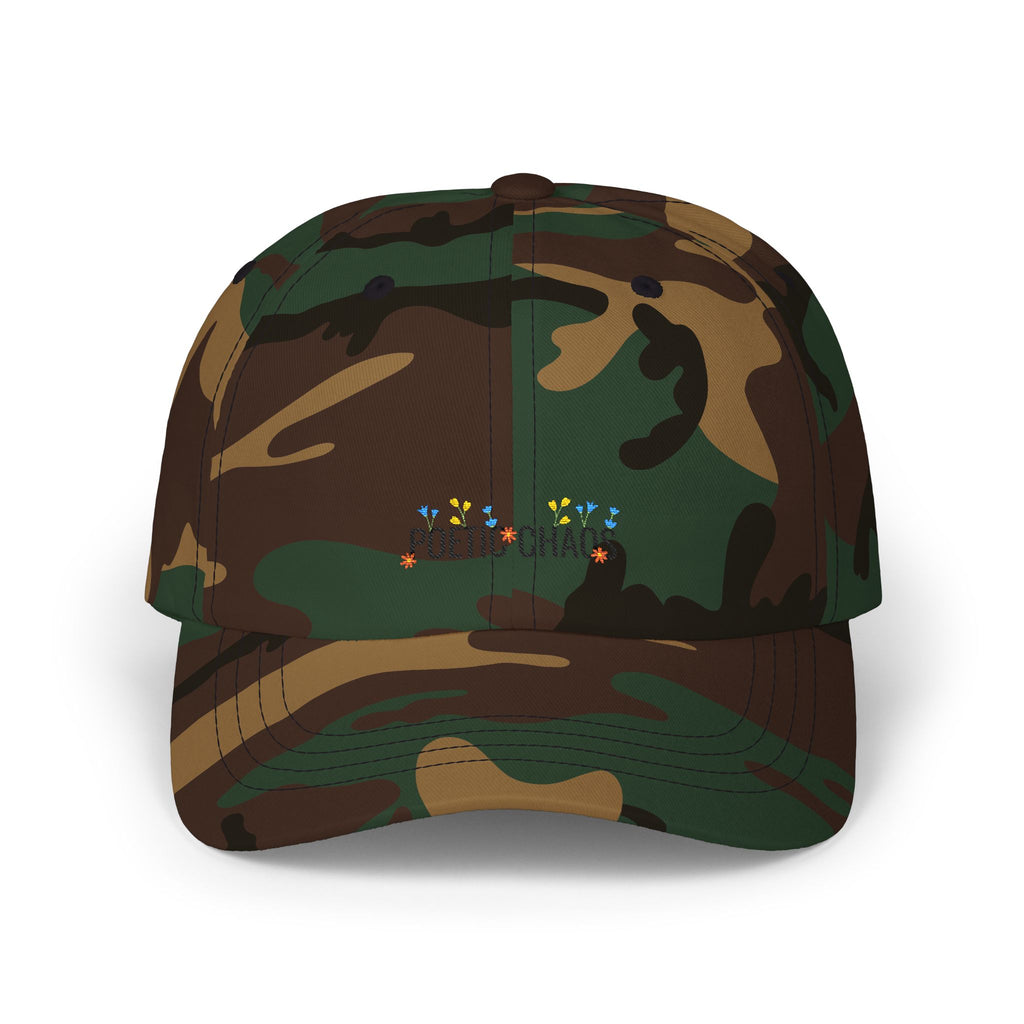 Dad Cap — "Poetic Chaos" Embroidered Floral Dad Hat