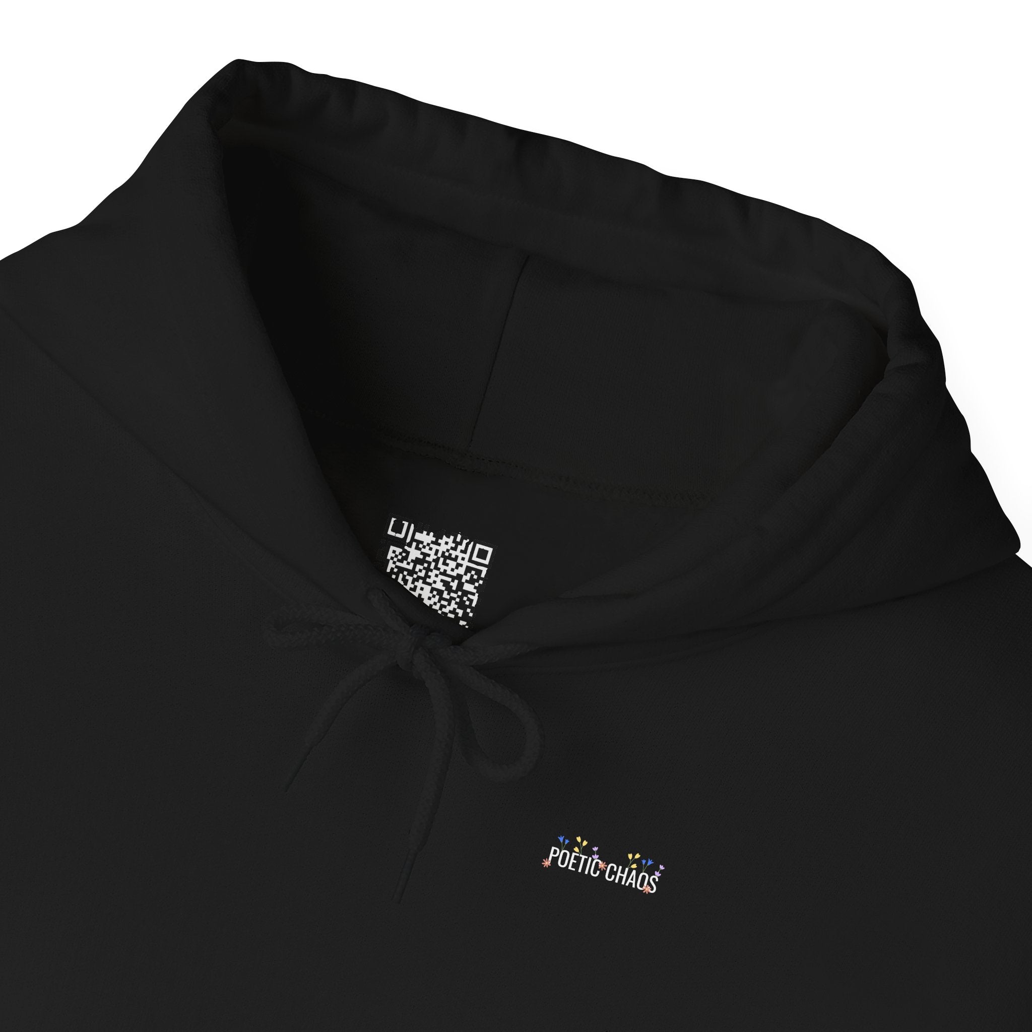 Poetic Chaos Pullover Hoodie Floral White Logo