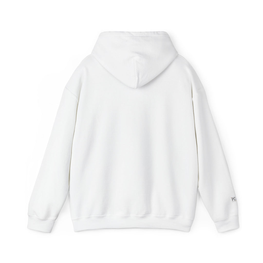 Minimalist 'Pale Chaos' Hoodie – Subtle Text floral Logo Pullover
