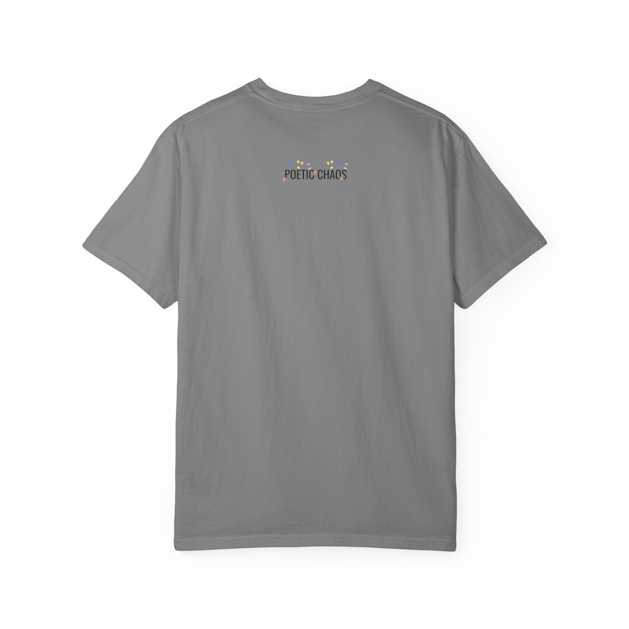 Poetic Chaos Logo T-Shirt — floral design